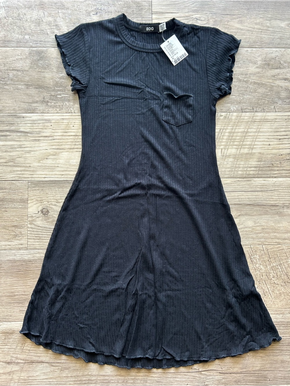 Urban Outfitters Black Dress XS NWT Ribbed BDG